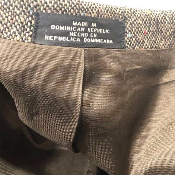 John Blair Mens Size 44 Speckled Brown Wool 3 Leather Button Blazer Suit Jacket - Picture 13 of 13